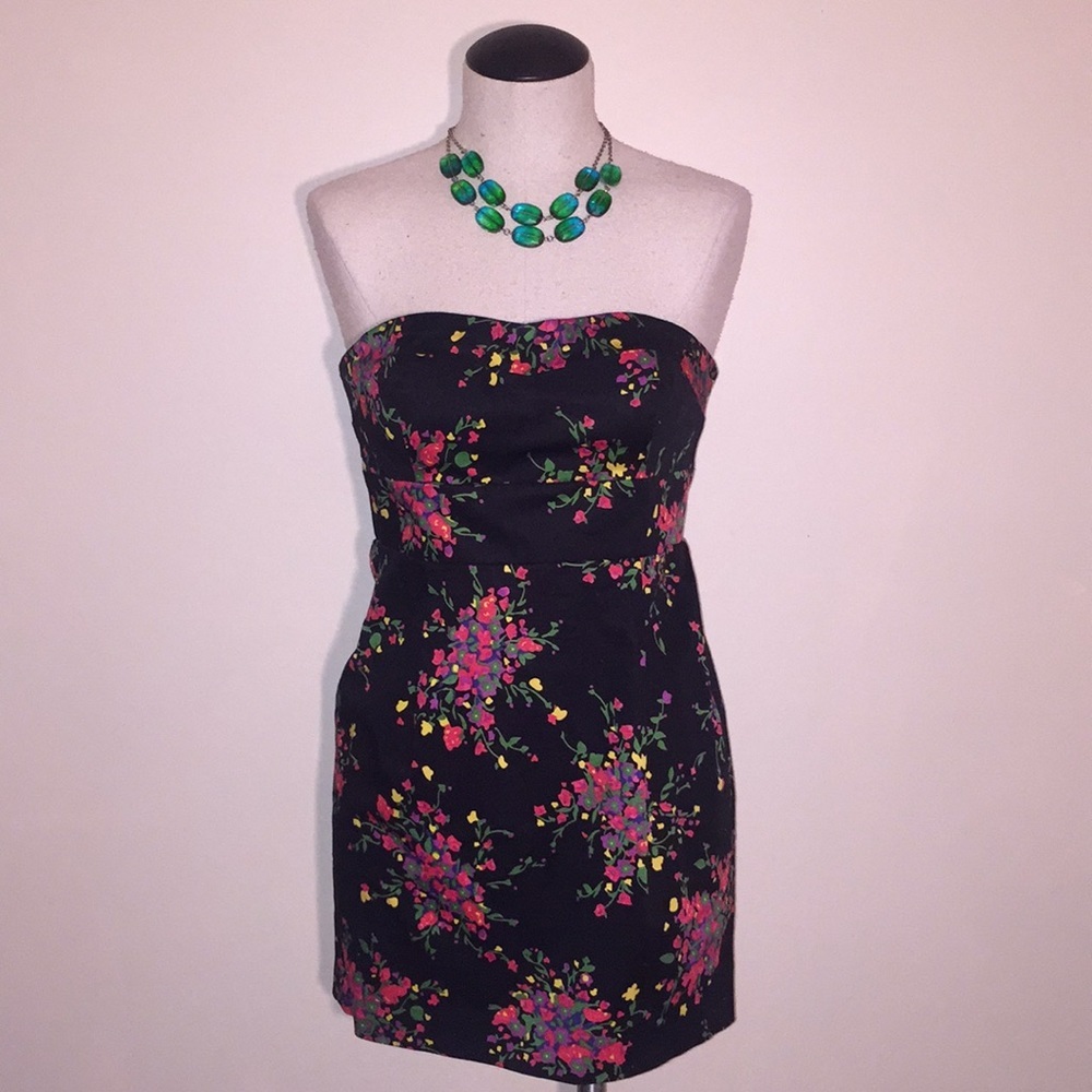 Free People Strapless Floral Dress Size 4